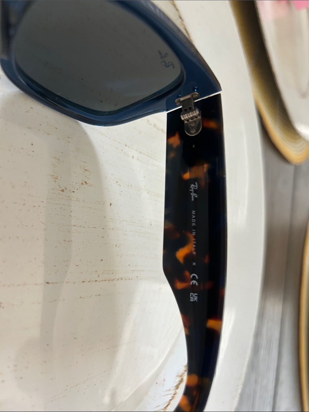 Ray-Ban Navy Frame Sunglasses with Blue Lenses - Picture 5 of 6